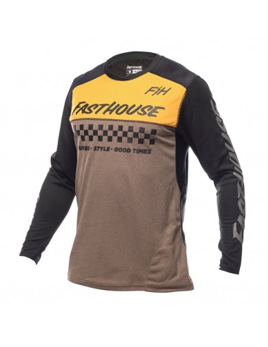 Alloy Mesa LS Jersey - Heather Gold/Brown la livraison gratuite