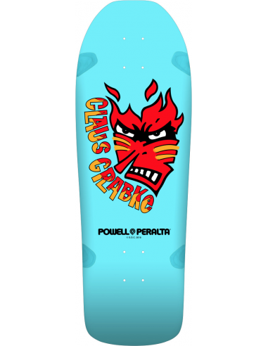 PLATEAU de SKATE 10.25 x 30.5 POWELL PERALTA REISSUE CLAUS GRABKE 2 AQUA soldes