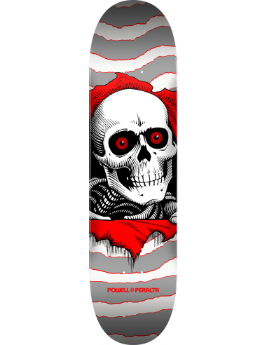 PLATEAU de SKATE POWELL PERALTA PP RIPPER ONE OFF SILVER 8.0 X 31.45 brillant des détails fins