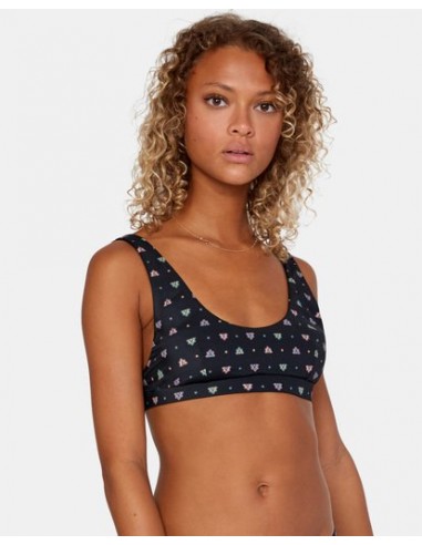 Haut de bikini RVCA Brightside Foulard Bralette True Black solde