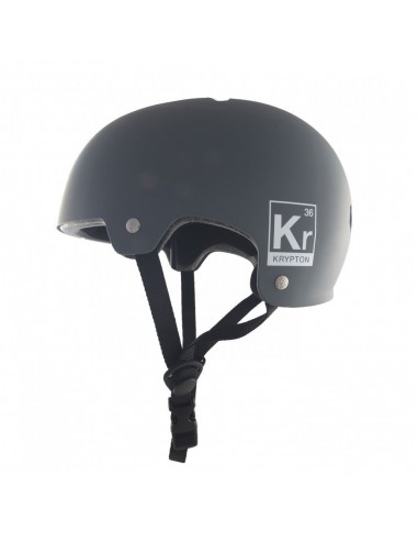 CASQUE DE SKATE ALK13 KRYPTON BLACK GREY MAT rembourrage situé sous