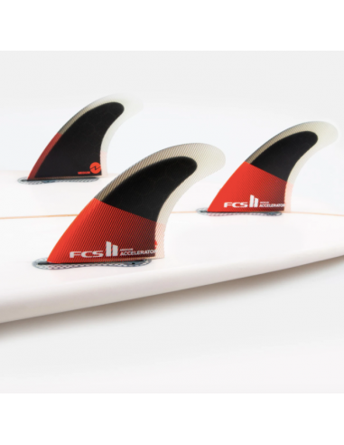 DERIVES FCS II Accelerator PC Large Red/Black Tri Retail Fins de France