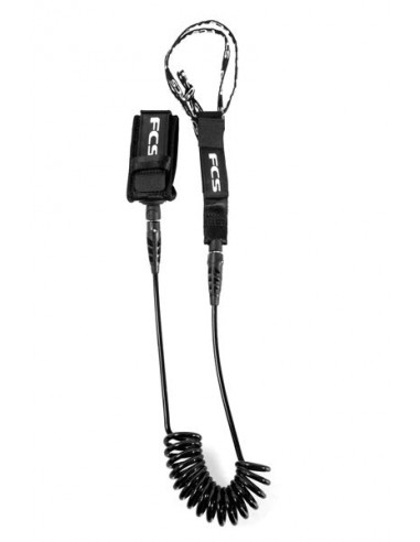 Leash Surf FCS 11'-14' SUP Reg Essential Leash Black Amélioration de cerveau avec